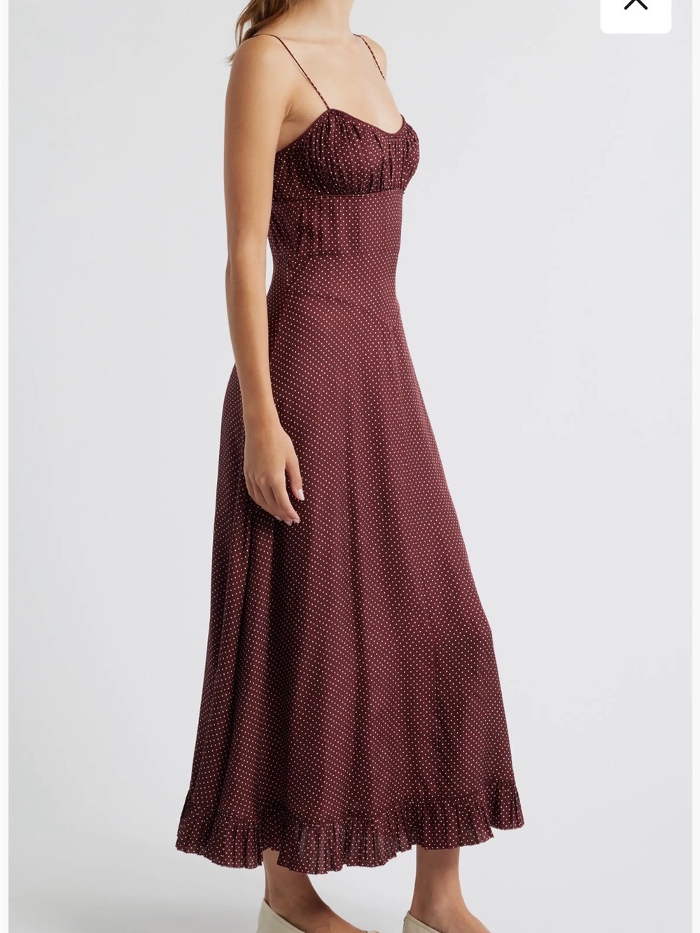 Doên Rosaria Dot Sleeveless Silk Blend Maxi Dress - Picture 2 of 3